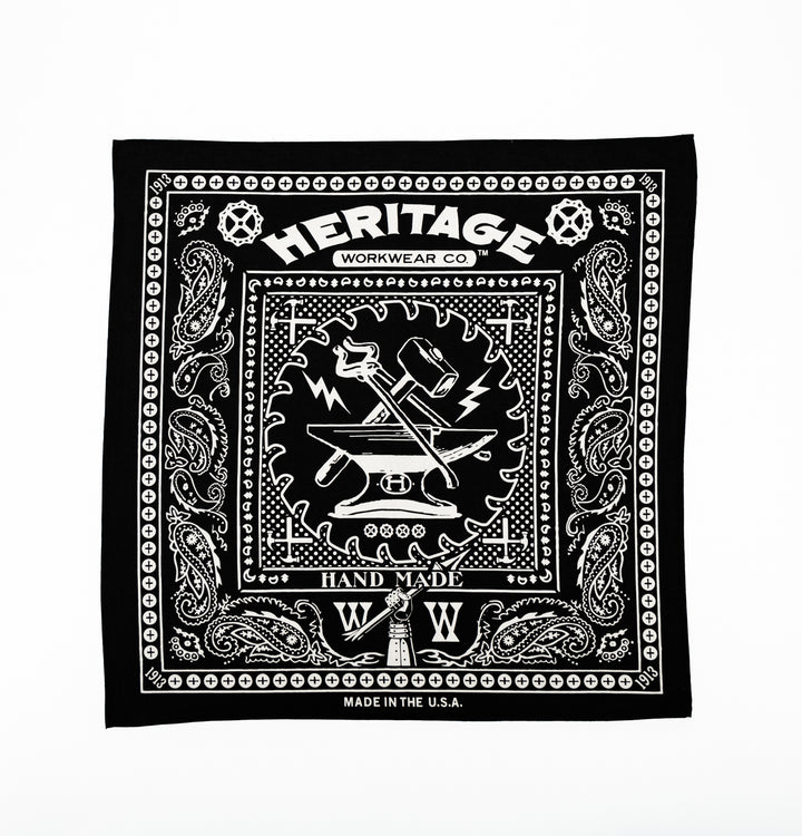 Heritage Bandana - Black - Heritage Workwear