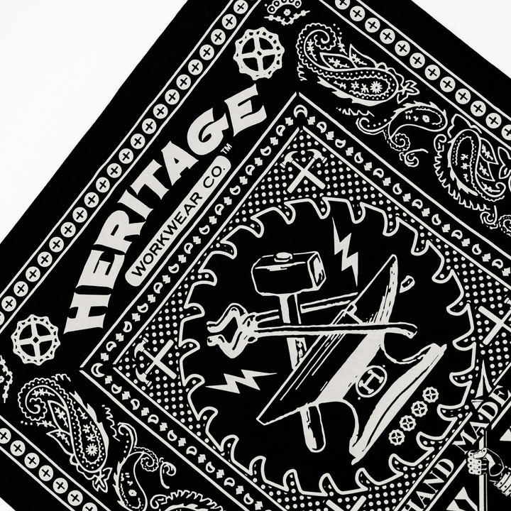 Heritage Bandana - Black - Heritage Workwear