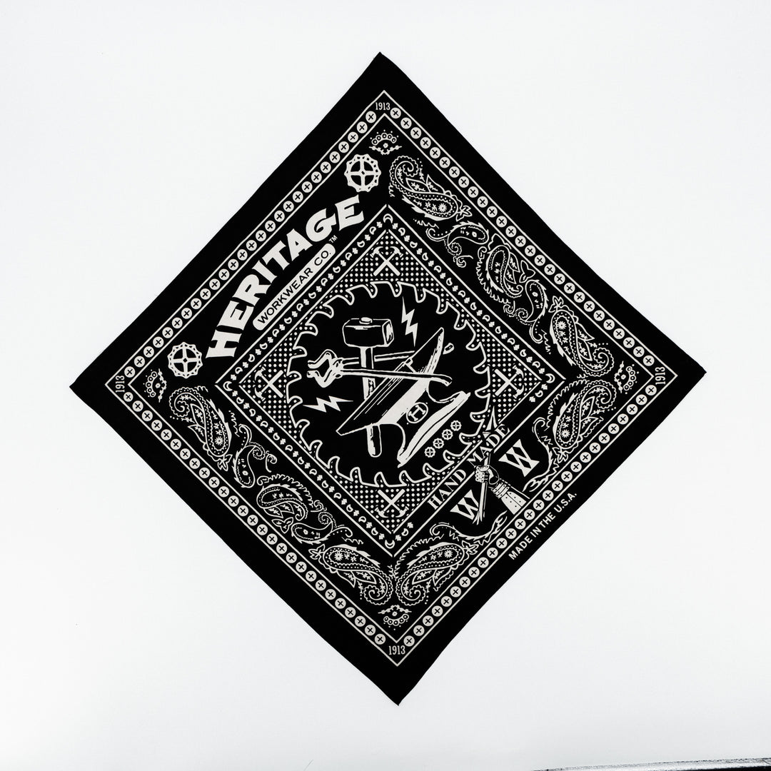 Heritage Bandana - Black - Heritage Workwear