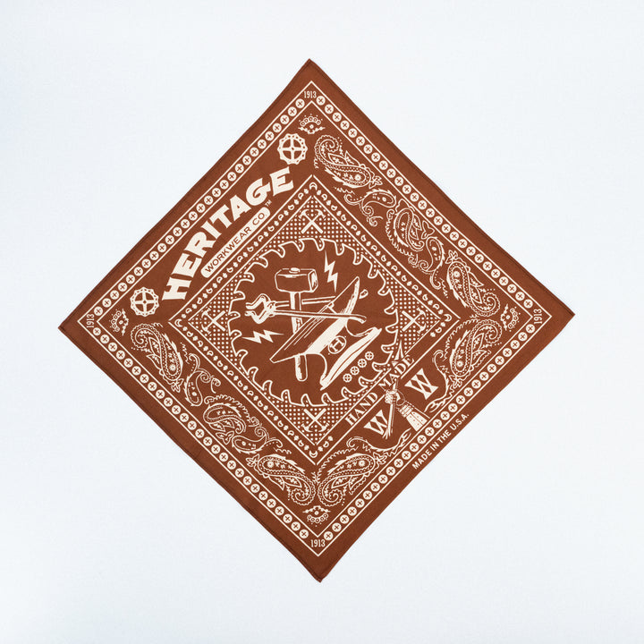 Heritage Bandana - Brown - Heritage Workwear