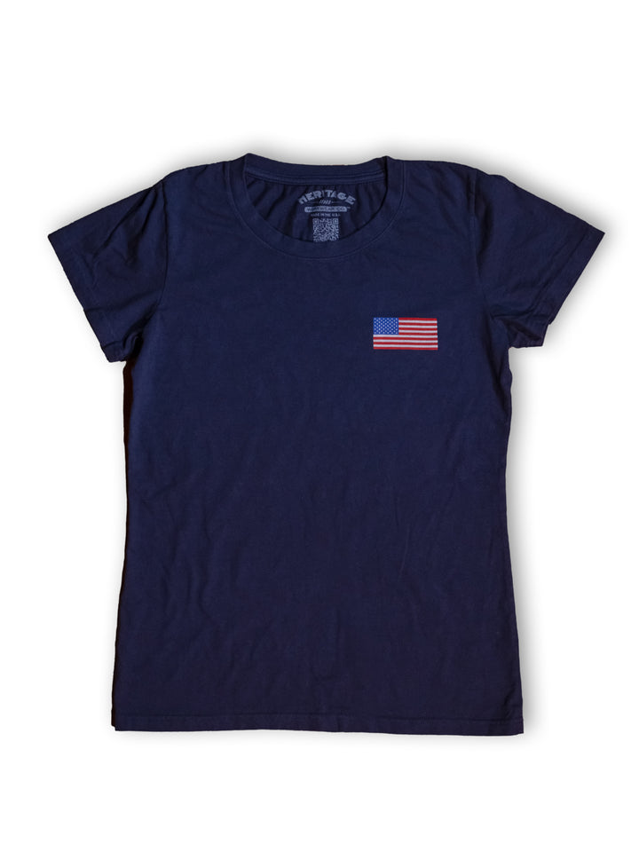 Women's Heritage Flag Tee - Indigo - Heritage Workwear