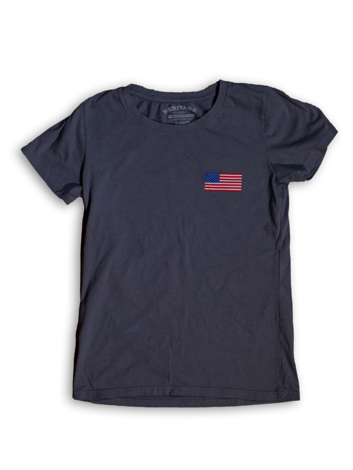 Women's Heritage Flag Tee - Charcoal - Heritage Workwear