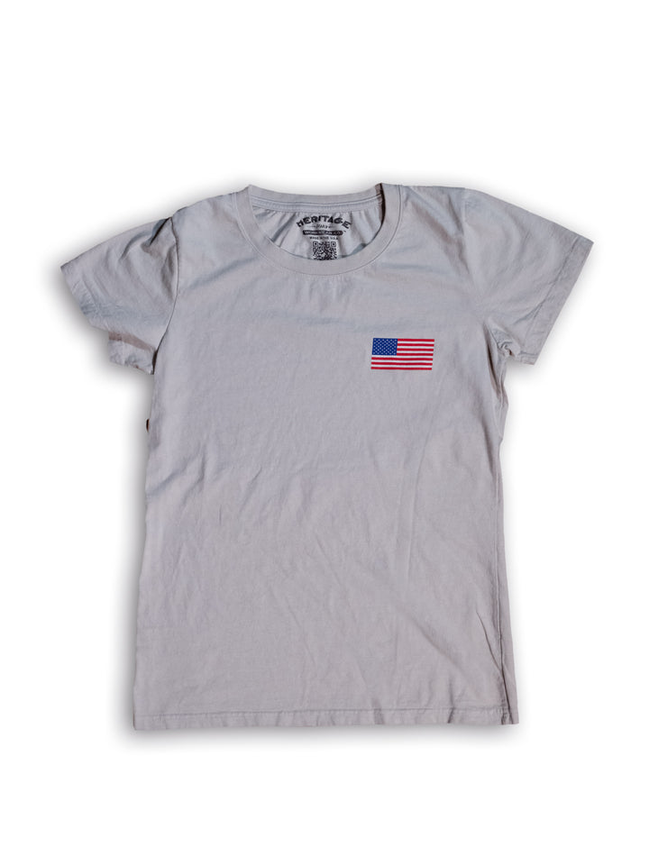 Women's Heritage Flag Tee - Tin Cup - Heritage Workwear