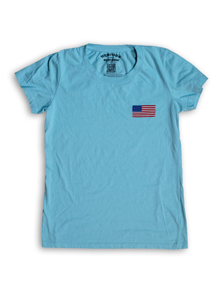 Women's Heritage Flag Tee - Turquoise - Heritage Workwear