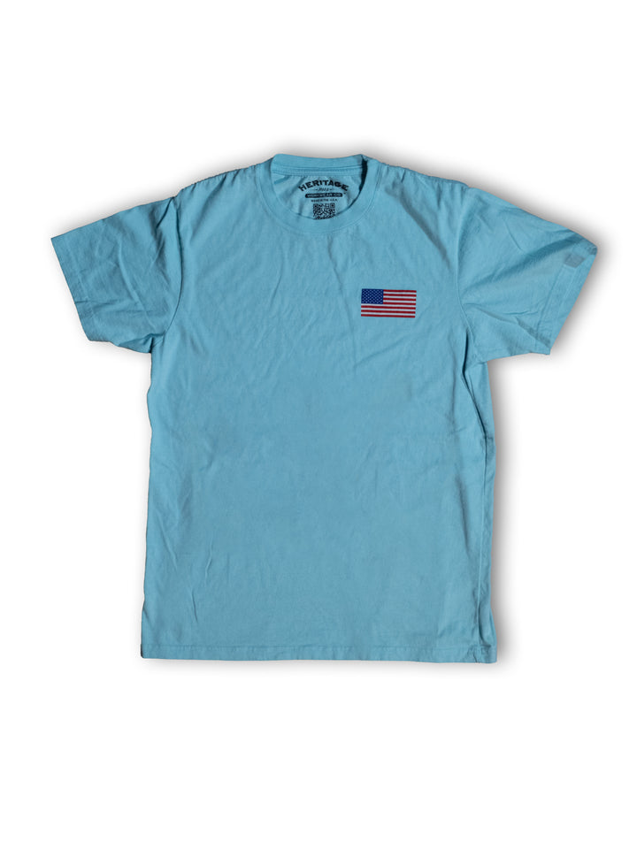 Heritage Flag Tee - Turquoise - Heritage Workwear