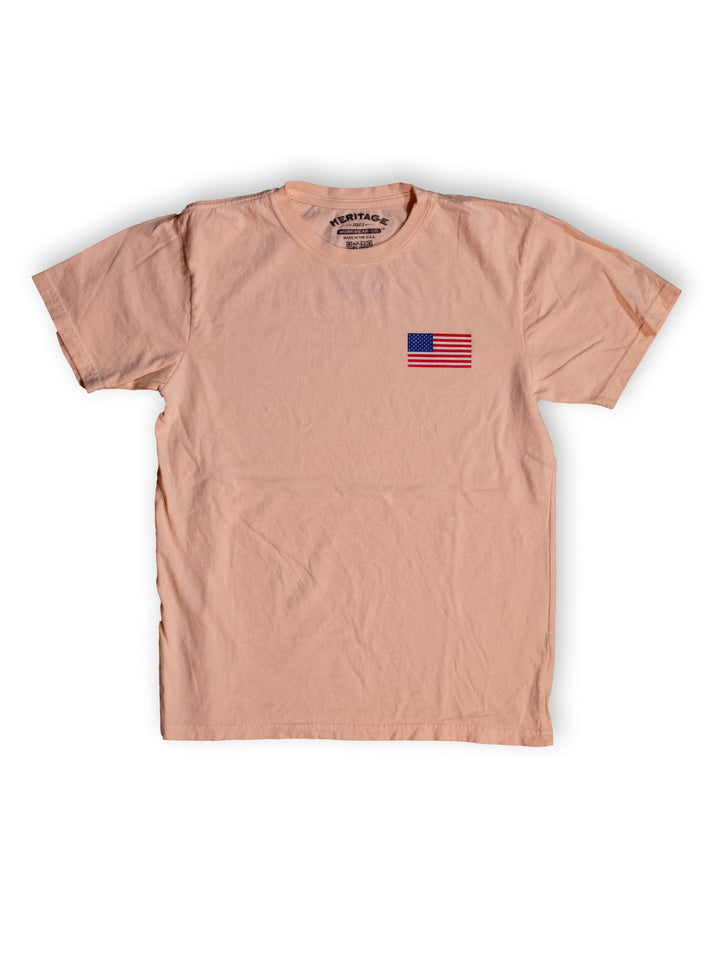 Heritage Flag Tee - Peach Fuzz - Heritage Workwear