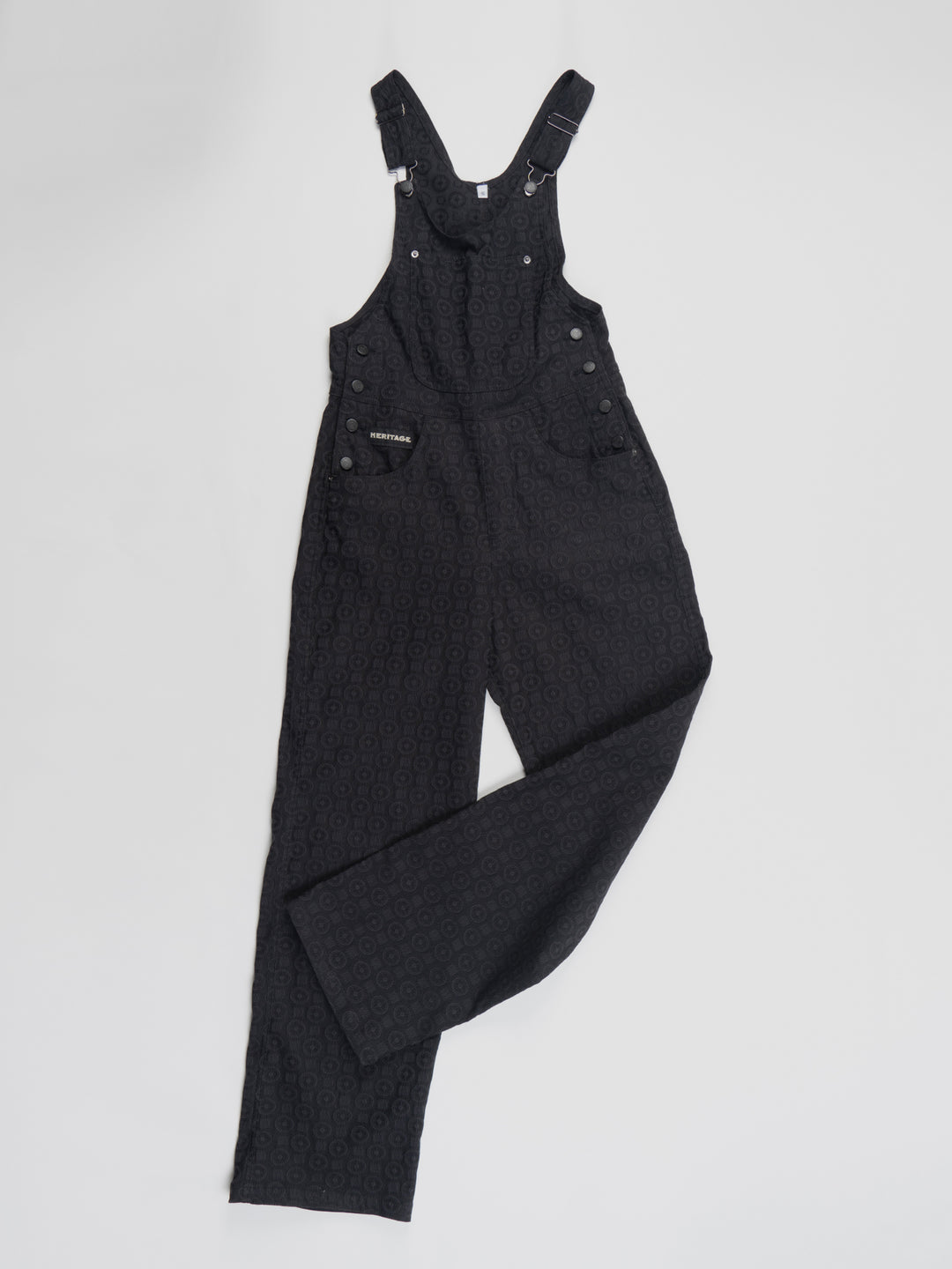 Women's Playwear Overall - Black Brocade - Heritage Workwear