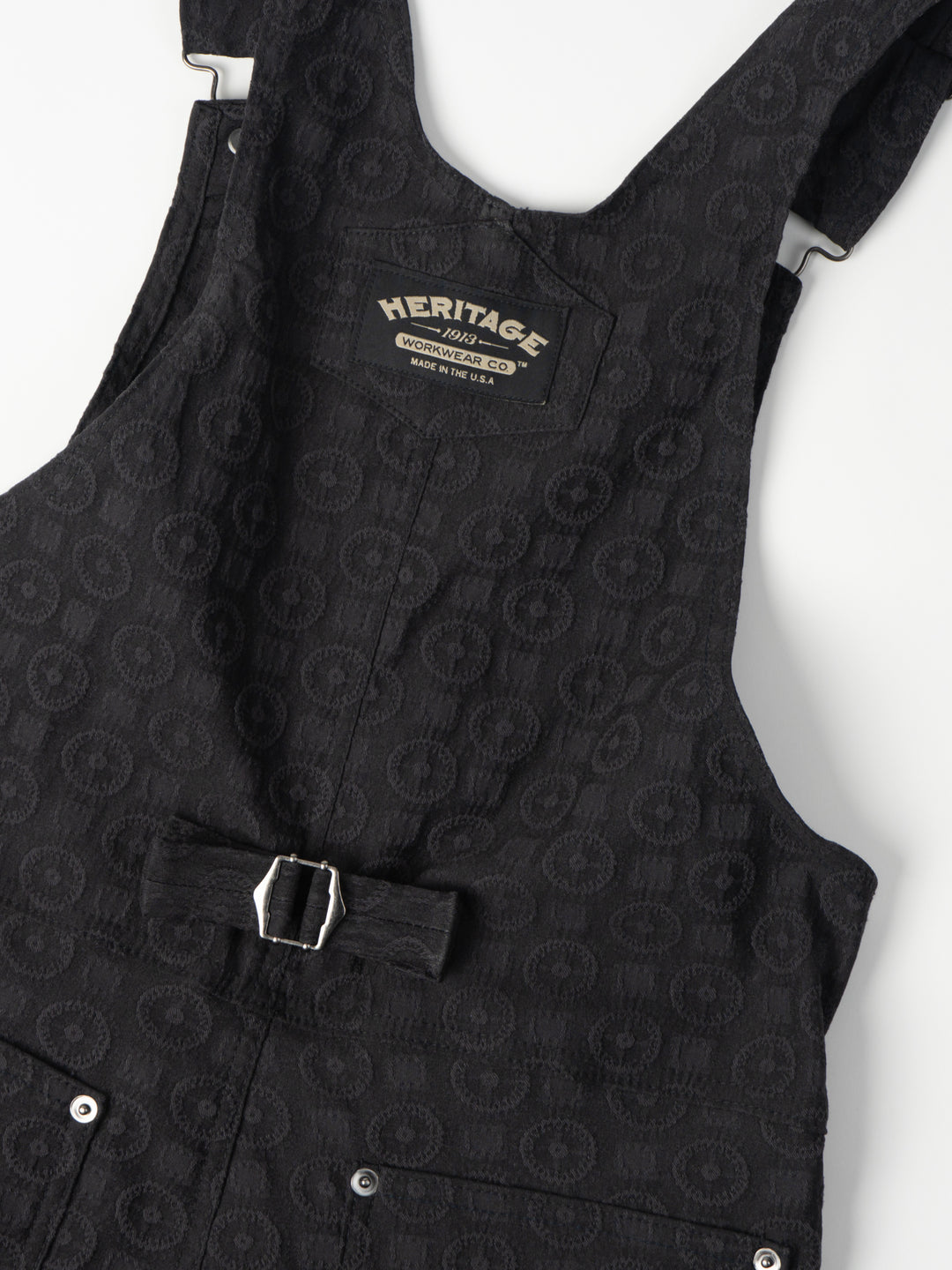 Women's Playwear Overall - Black Brocade - Heritage Workwear