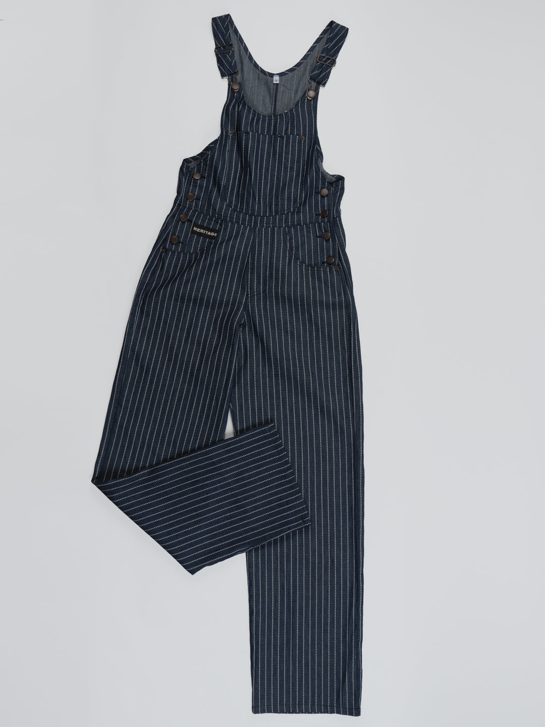 Women's Playwear Overall - Indigo Stripe - Heritage Workwear