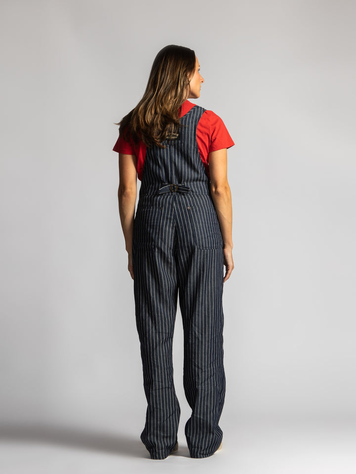 Women's Playwear Overall - Indigo Stripe - Heritage Workwear