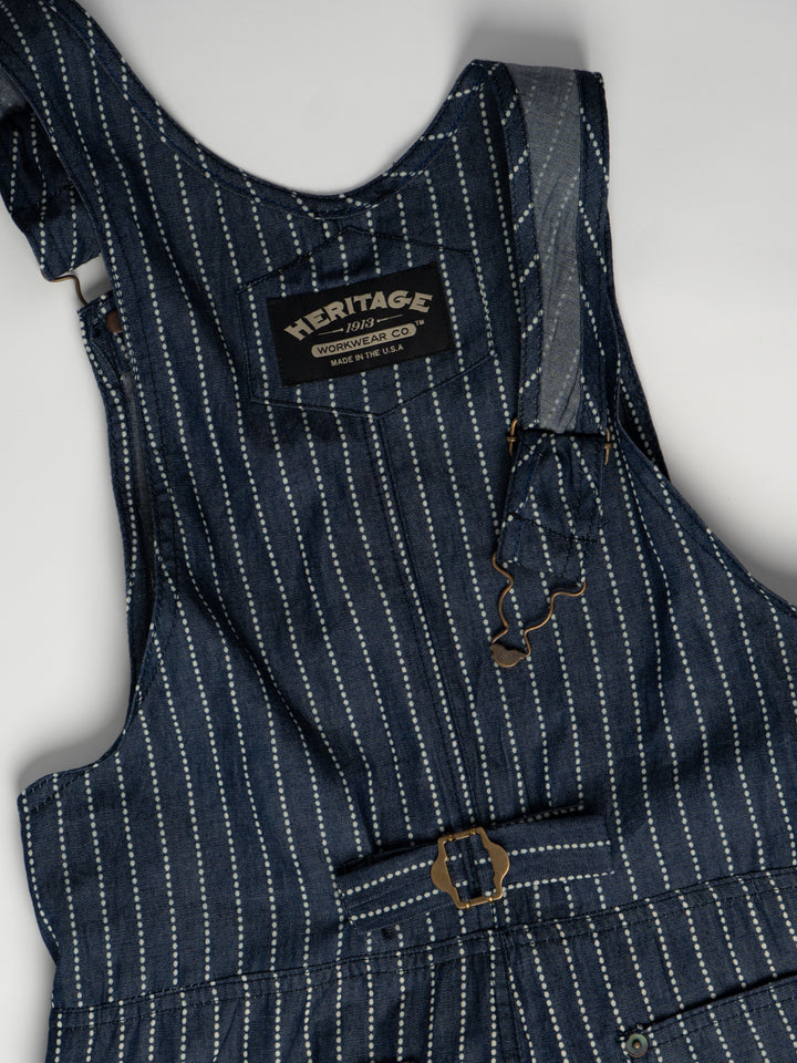 Women's Playwear Overall - Indigo Stripe - Heritage Workwear