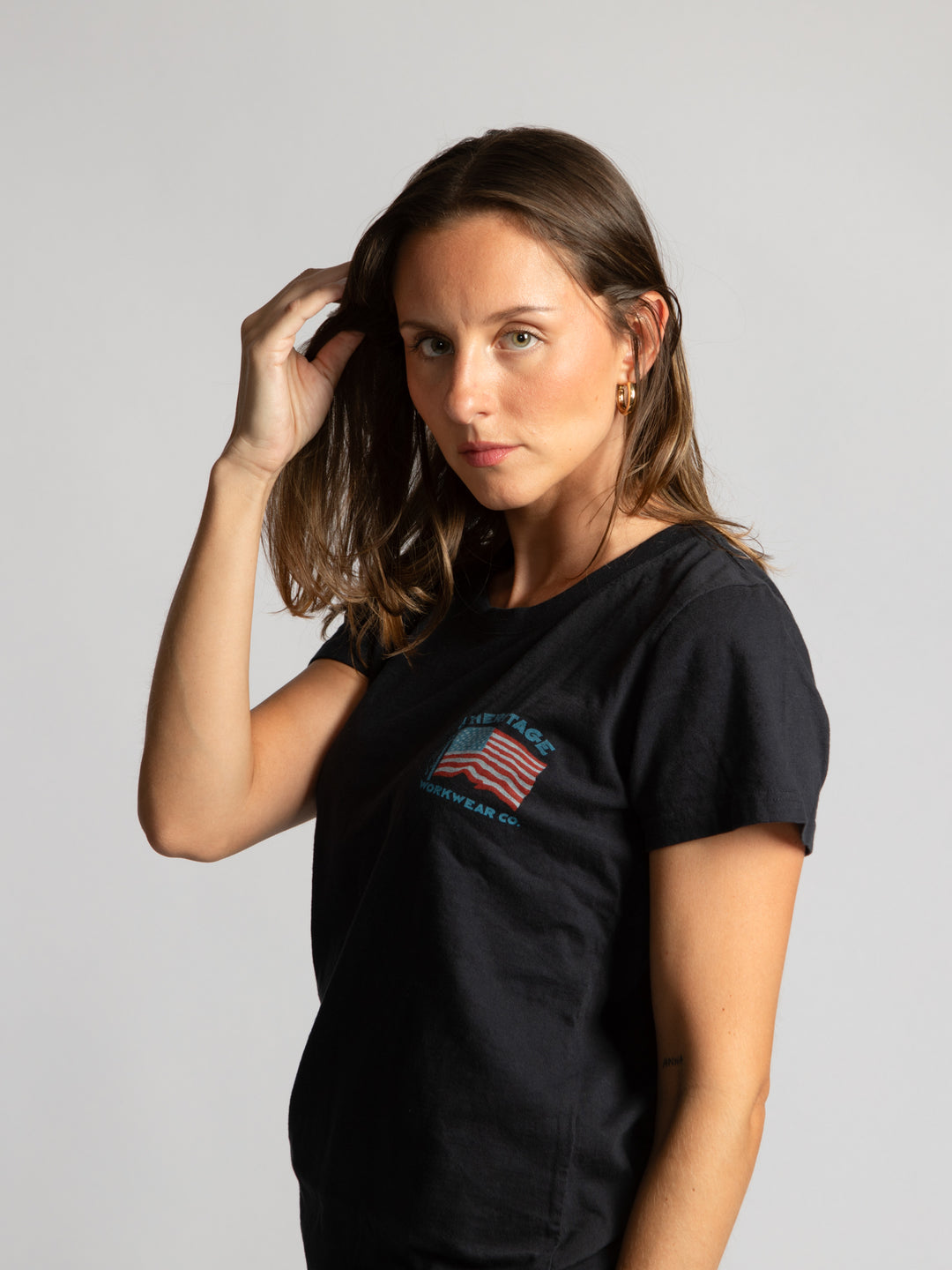 Women's New Flag Tee - Indigo - Heritage Workwear