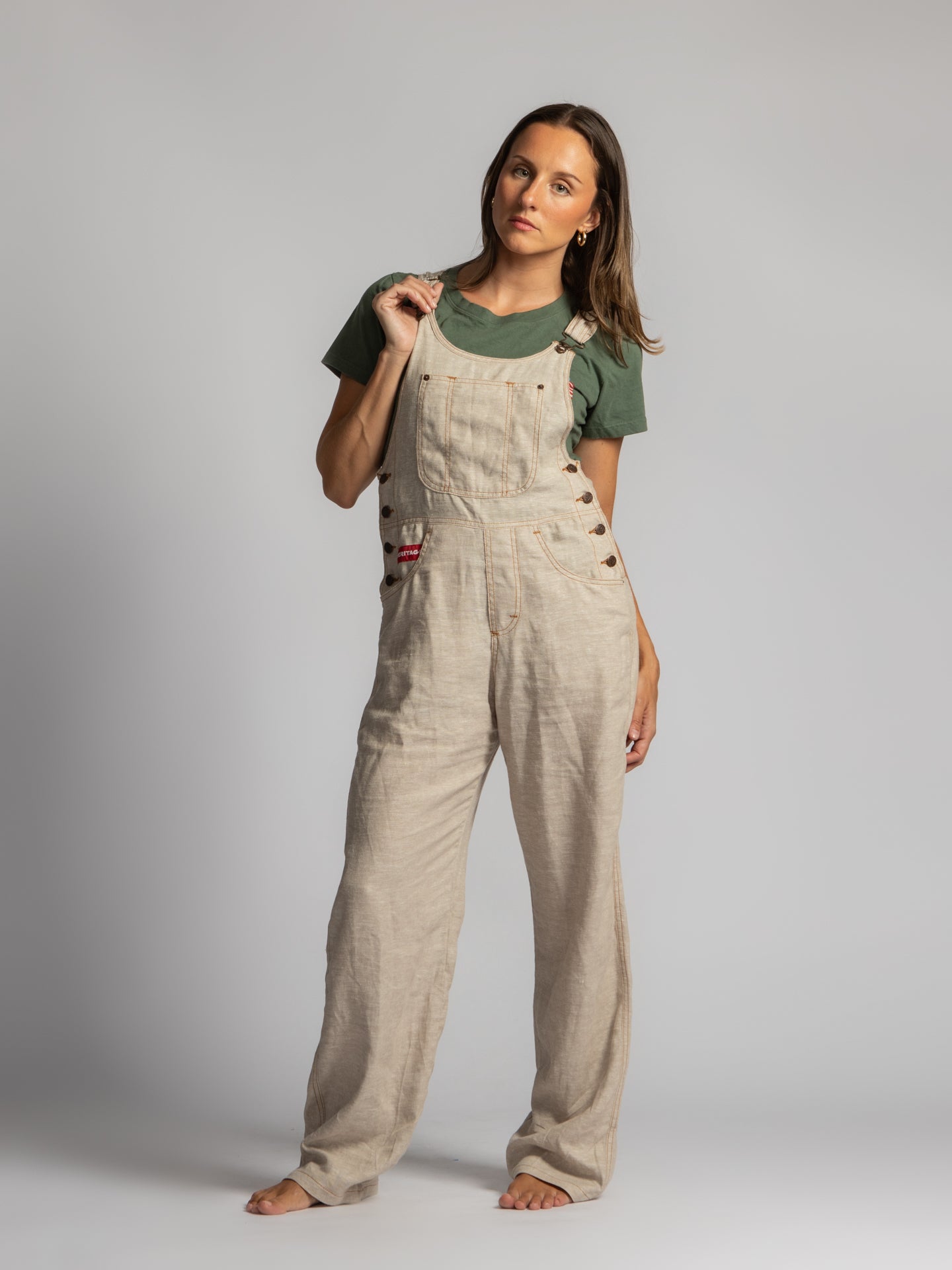 Women s Playwear Overall Flax Linen Durable Stylish Workwear Heritage Workwear