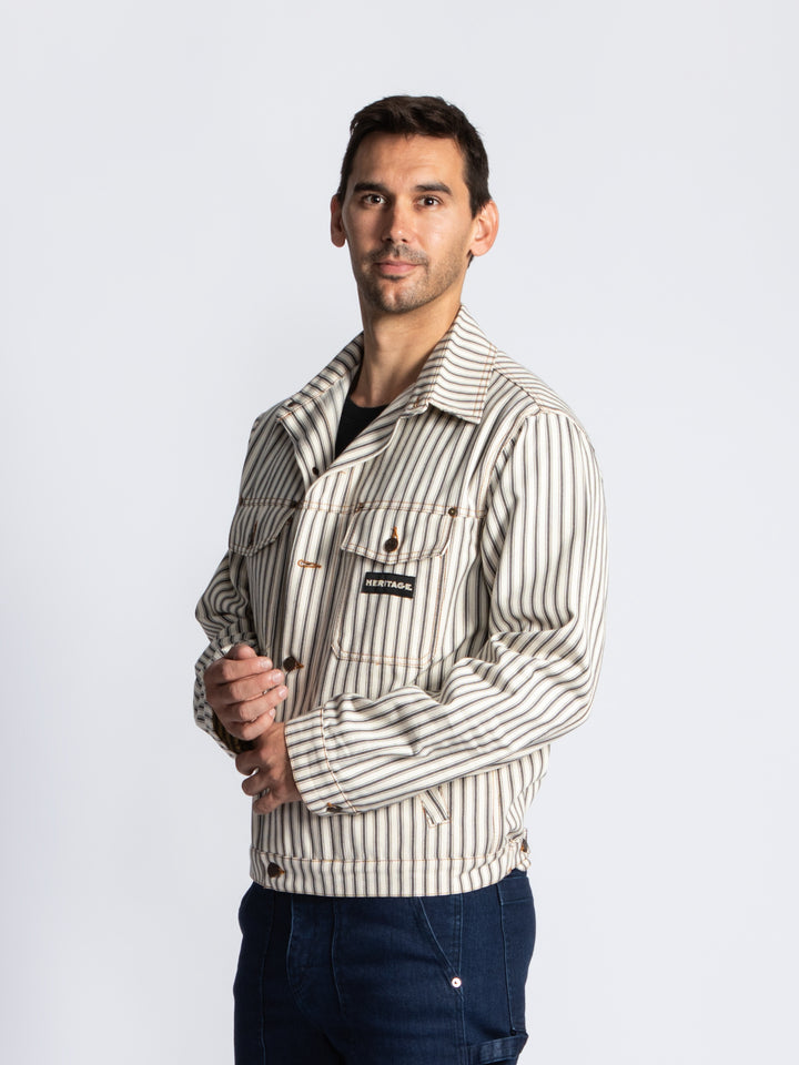 Workwear Gibson Jacket - Mattress Stripe - Heritage Workwear