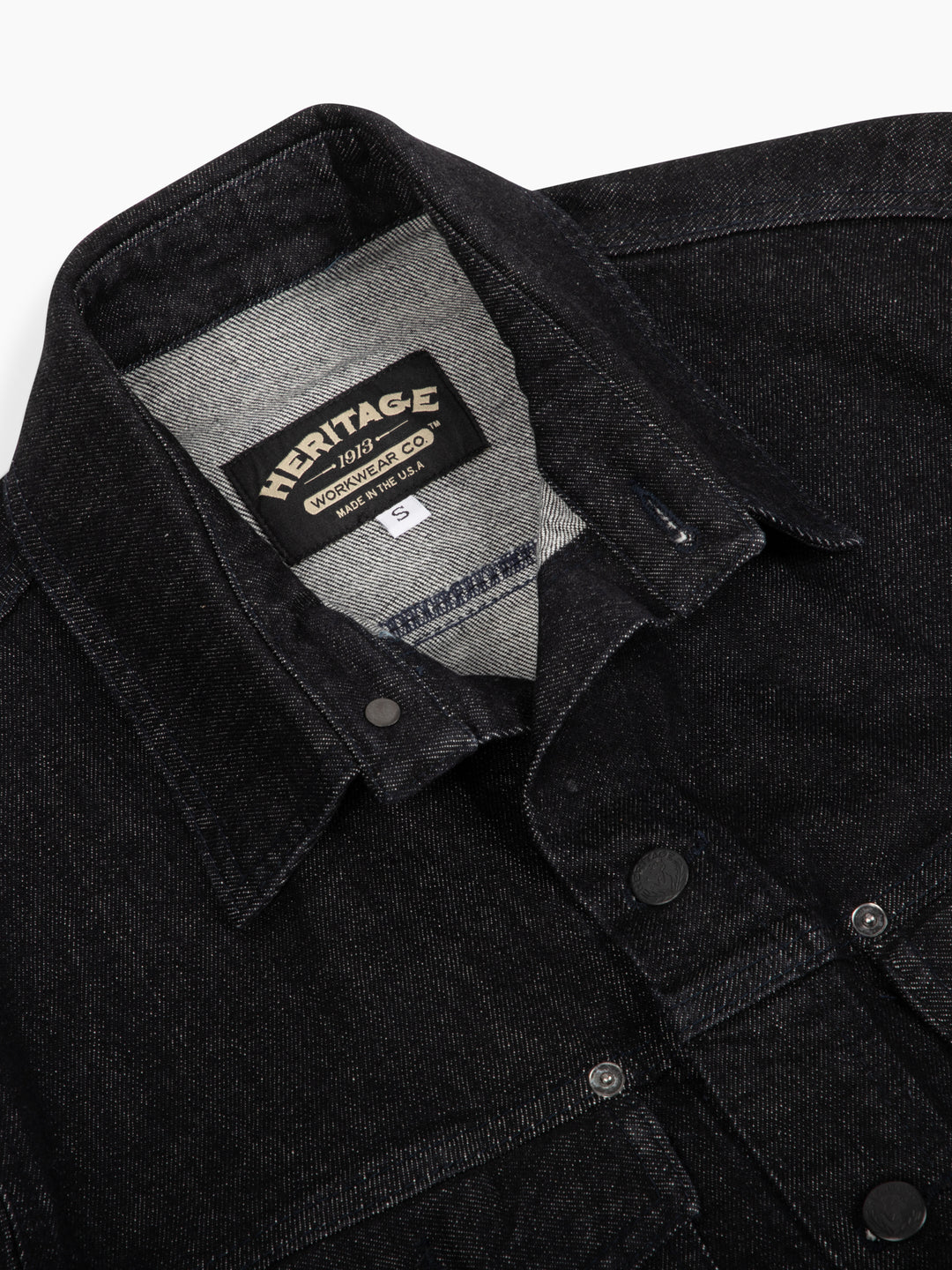 Workwear Gibson Jacket - Black Denim - Heritage Workwear