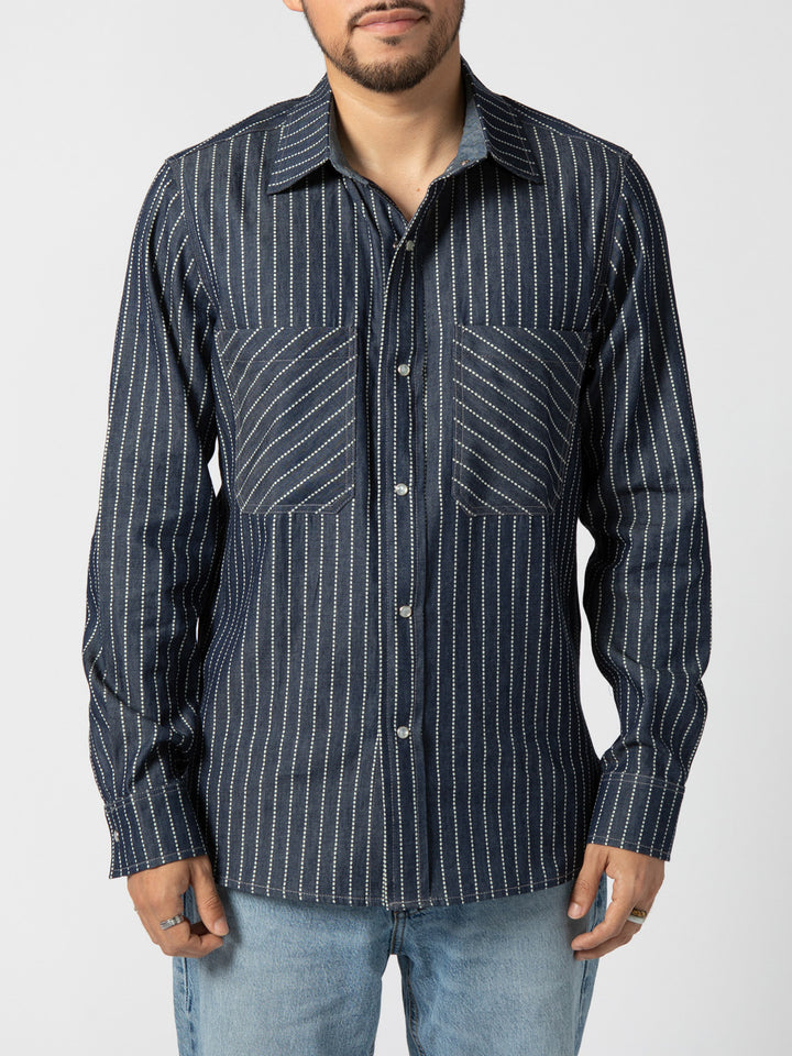 Heritage Indigo Beaded Stripe - Heritage Workwear