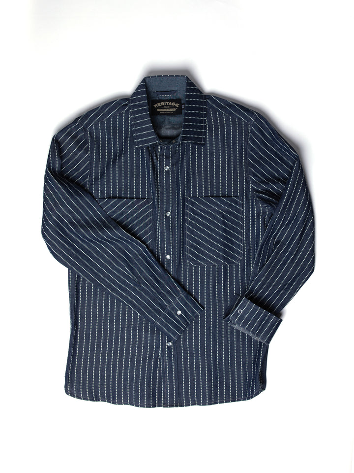 Heritage Indigo Beaded Stripe - Heritage Workwear