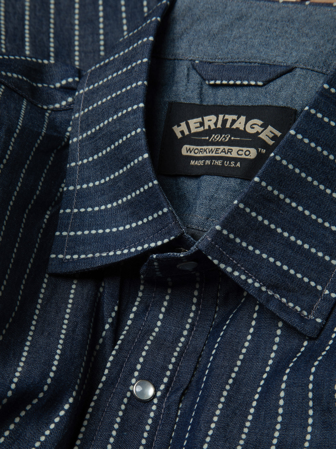 Heritage Indigo Beaded Stripe - Heritage Workwear